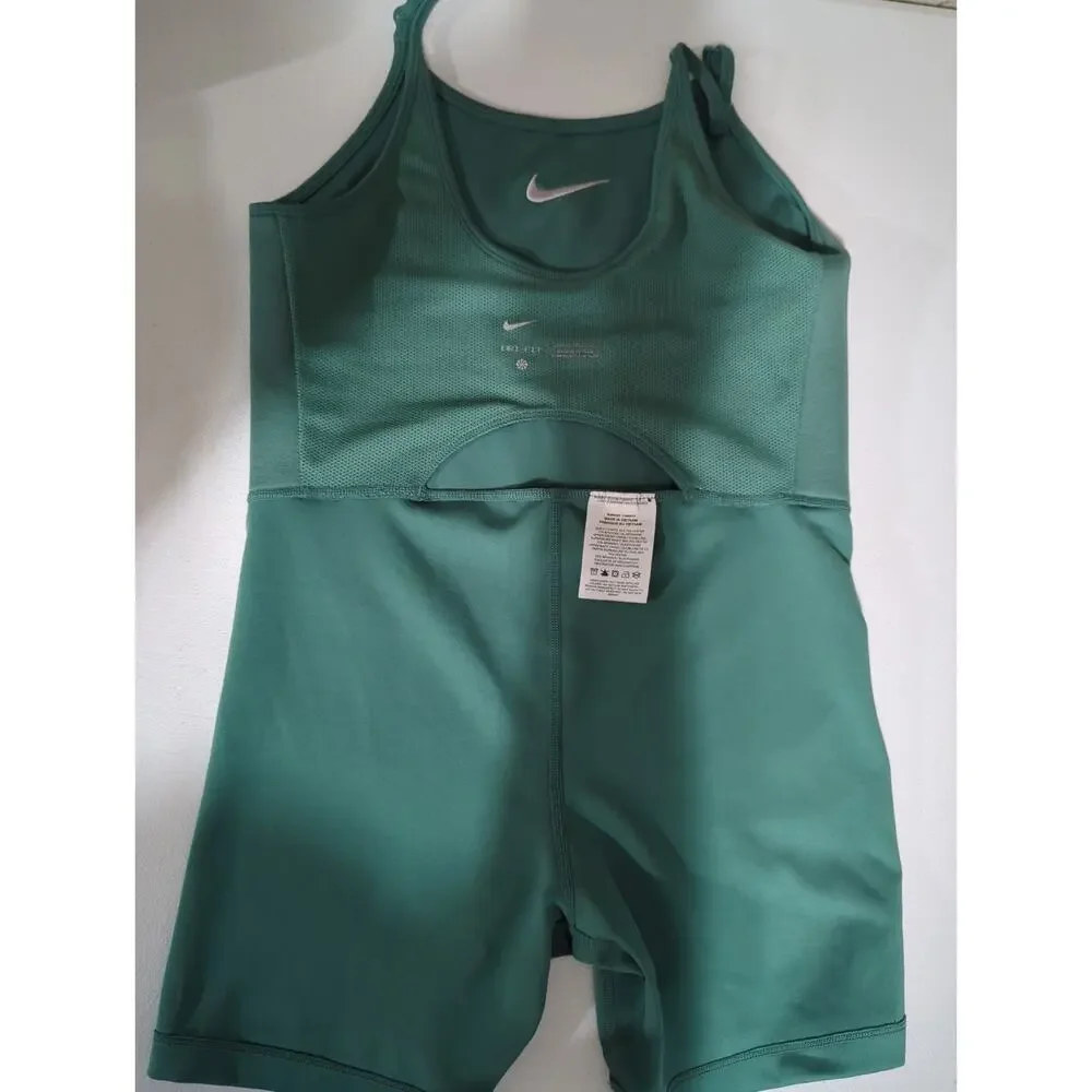 Nike Kids Girl's Green Dri-FIT Scoop Neck Sleeveless Unitard Romper Size XL
